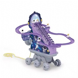 Pull Along Space Scene DIY Slide Ladder Stair Climbing Track Slot Toy for Kids